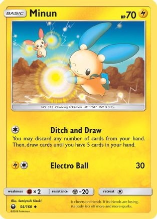 Minun - 54/168 - Uncommon - Reverse Holo