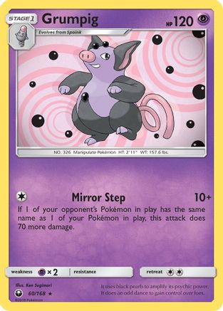 Grumpig - 60/168 - Rare - Reverse Holo