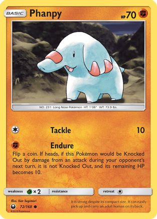 Phanpy - 72/168 - Common - Reverse Holo