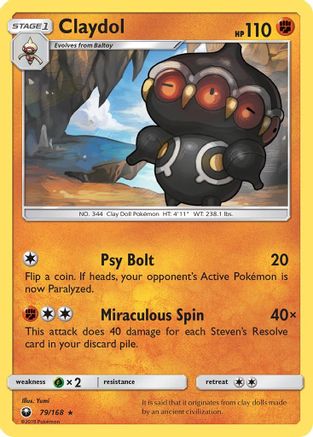 Claydol - 79/168 - Rare - Reverse Holo