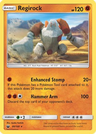 Regirock - 80/168 - Rare