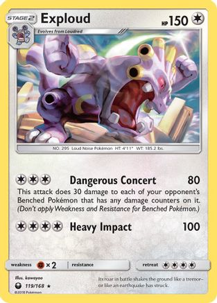 Exploud - 119/168 - Rare - Reverse Holo