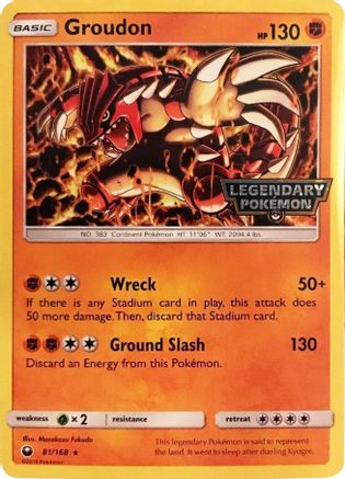 Groudon (Cosmos Holo)  081/168  - Holofoil Miscellaneous Cards & Products - Promo