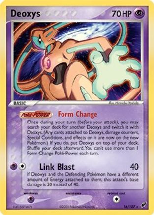 Deoxys 016/107  - Holofoil Deck Exclusives - Holo Rare