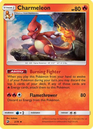 Charmeleon - 2/70 - Uncommon - Reverse Holo