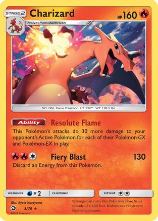 Charizard 3/70 - Holo Rare - Reverse Holo