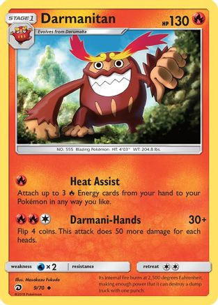 Darmanitan - 9/70 - Uncommon - Reverse Holo
