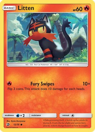 Litten - 12/70 - Common - Reverse Holo