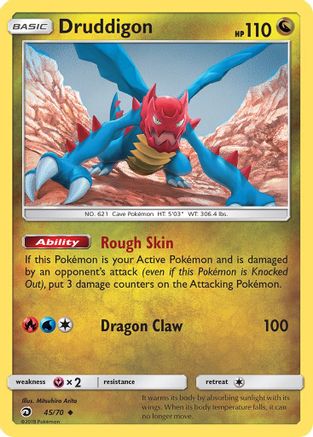 Druddigon - 45/70 - Uncommon - Reverse Holo