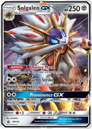 Solgaleo GX SM104  - Holofoil SM Promos - Promo