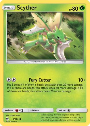 Scyther - 3/214 - Common - Reverse Holo