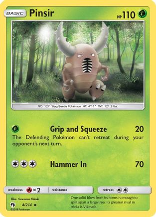 Pinsir - 4/214 - Uncommon - Reverse Holo