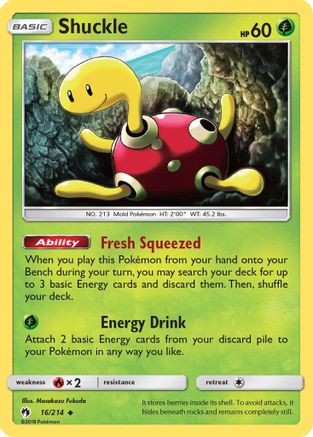 Shuckle - 16/214 - Uncommon - Reverse Holo