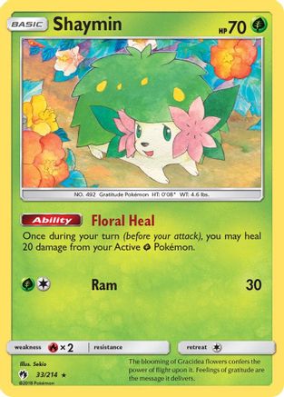 Shaymin - 33/214 - Holo Rare - Reverse Holo