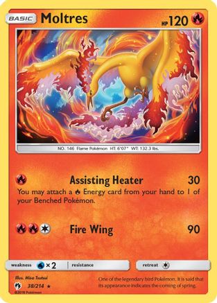 Moltres - 38/214 - Rare - Reverse Holo