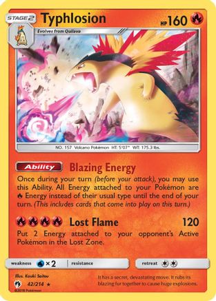 Typhlosion - 42/214 - Holo Rare - Reverse Holo