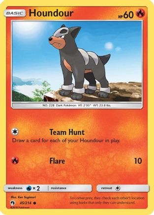 Houndour - 45/214 - Common - Reverse Holo