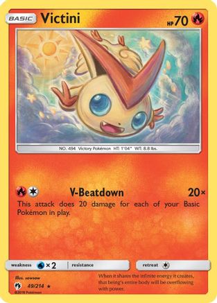 Victini - 49/214 - Rare - Reverse Holo