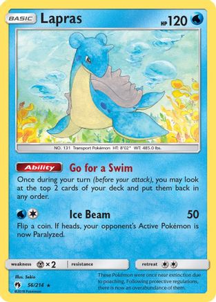Lapras - 56/214 - Rare - Reverse Holo