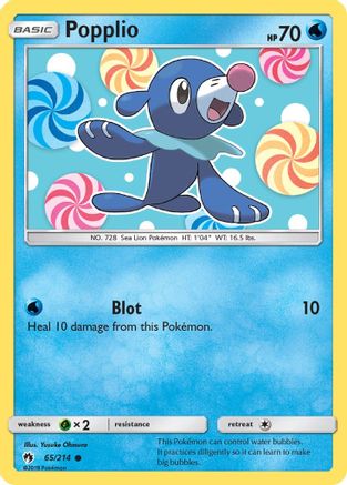 Popplio (65) - 65/214 - Common - Reverse Holo