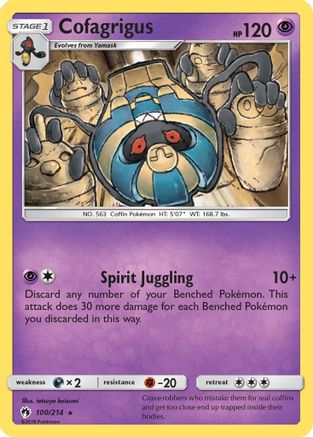 Cofagrigus - 100/214 - Rare - Reverse Holo