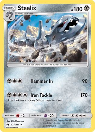 Steelix - 125/214 - Rare - Reverse Holo