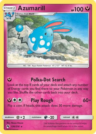 Azumarill - 136/214 - Rare - Reverse Holo