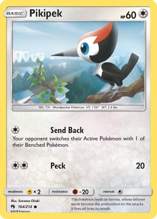 Pikipek (164) - 164/214 - Common - Reverse Holo