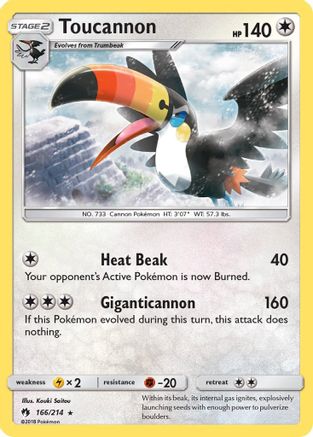 Toucannon - 166/214 - Rare - Reverse Holo