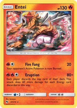 Entei (SM Lost Thunder) 47/214 - Holo Rare