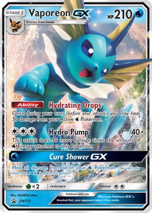 Vaporeon GX SM172  - Holofoil SM Promos - Promo