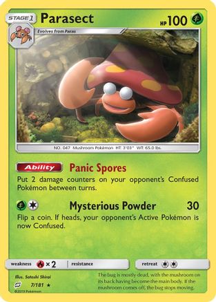 Parasect - 7/181 - Rare - Reverse Holo