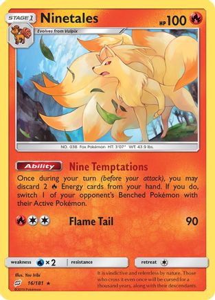 Ninetales - 16/181 - Rare - Reverse Holo