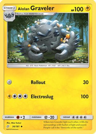 Alolan Graveler - 36/181 - Uncommon - Reverse Holo