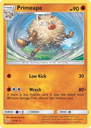 Primeape - 72/181 - Rare
