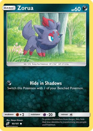 Zorua - 90/181 - Common - Reverse Holo