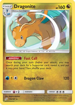Dragonite - 119/181 - Holo Rare - Reverse Holo