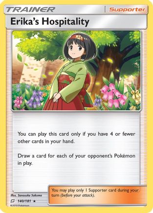 Erika's Hospitality - 140/181 - Holo Rare - Reverse Holo