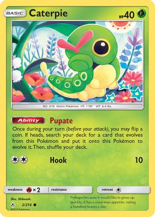 Caterpie - 2/214 - Common - Reverse Holo