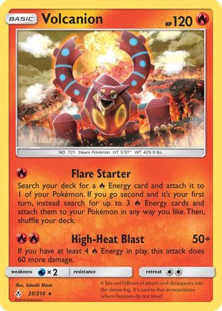 Volcanion - 25/214 - Holo Rare - Reverse Holo