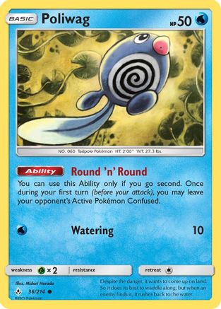 Poliwag (36) - 36/214 - Common - Reverse Holo