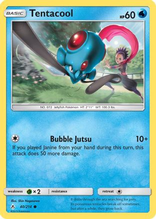 Tentacool - 40/214 - Common - Reverse Holo