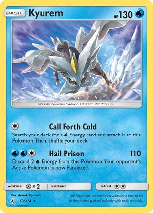 Kyurem - 50/214 - Holo Rare - Reverse Holo