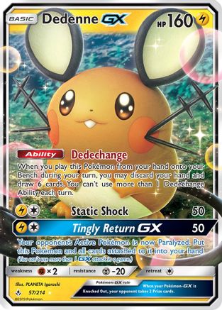 Dedenne GX 057/214  - Holofoil SM  Unbroken Bonds - Ultra Rare