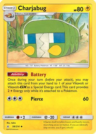 Charjabug - 58/214 - Uncommon - Reverse Holo