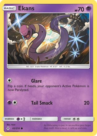 Ekans - 62/214 - Common - Reverse Holo