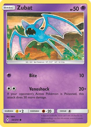 Zubat - 64/214 - Common - Reverse Holo
