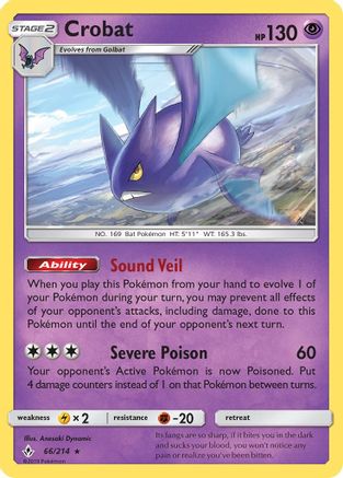 Crobat - 66/214 - Holo Rare