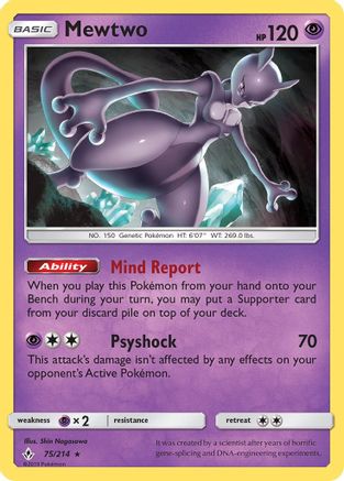 Mewtwo - 75/214 - Rare