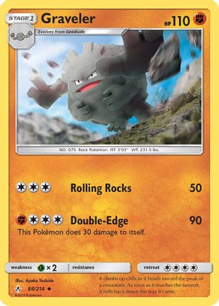 Graveler - 88/214 - Uncommon - Reverse Holo